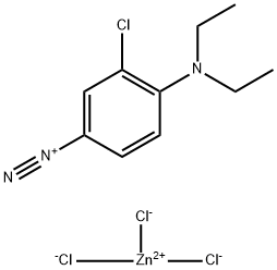 3-chloro-4-(diethylamino)benzenediazonium trichlorozincate Struktur