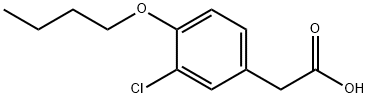 4-Butoxy-3-chlorobenzeneacetic acid Struktur