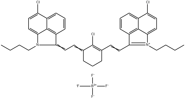 1-BUTYL-2-[2-[3-[(1-BUTYL-6-CHLOROBENZ[CD]INDOL-2(1H)-YLIDENE)ETHYLIDENE]-2-CHLORO-1-CYCLOHEXEN-1-YL]ETHENYL]-6-CHLOROBENZ[CD]INDOLIUM TETRAFLUOROBORATE Struktur