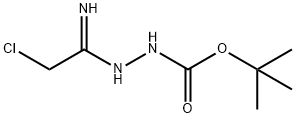 Hydrazinecarboxylic acid, 2-(2-chloro-1-iminoethyl)-, 1,1-dimethylethyl ester Struktur