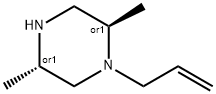 (+/-)-TRANS-1-ALLYL-2 5-DIMETHYLPIPERAZ& Struktur