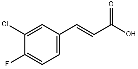 3-CHLORO-4-FLUOROCINNAMIC ACID Struktur