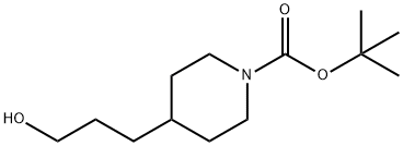 TERT-BUTYL 4-(3-HYDROXYPROPYL)TETRAHYDRO-1(2H)-PYRIDINECARBOXYLATE Struktur