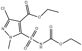 3-CHLORO-5-[[(ETHOXYCARBONYL)AMINO]SULFONYL]-1-METHYL-1H-PYRAZOLE-4-CARBOXYLIC ACID, ETHYL ESTER Struktur