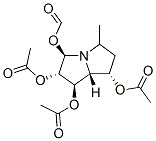 1H-Pyrrolizine-1,2,7-triol, 3-(formyloxy)methylhexahydro-, triacetate (ester), 1R-(1.alpha.,2.beta.,3.alpha.,7.beta.,7a.alpha.)- Struktur