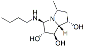 1H-Pyrrolizine-1,2,7-triol, 3-(butylamino)methylhexahydro-, 1R-(1.alpha.,2.beta.,3.alpha.,7.beta.,7a.alpha.)- Struktur