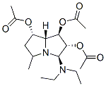 1H-Pyrrolizine-1,2,7-triol, 3-(diethylamino)methylhexahydro-, triacetate (ester), 1R-(1.alpha.,2.beta.,3.alpha.,7.beta.,7a.alpha.)- Struktur