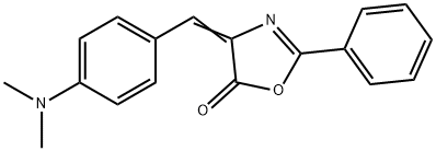 4-[4-(Dimethylamino)benzylidene]-2-phenyl-2-oxazolin-5-one Struktur