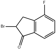 2-BROMO-2,3-DIHYDRO-4-FLUORO-1H-INDEN-1-ONE Struktur