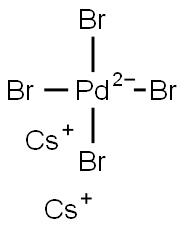 dicesium tetrabromopalladate(2-) Struktur