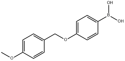 4-(4'-メトキシベンジルオキシ)フェニルボロン酸 化學構造式