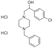 alpha-(4-Chlorophenyl)-4-(phenylmethyl)-1-piperazineethanol dihydrochl oride Struktur