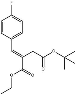 (E)-4-tert-butyl 1-ethyl 2-(4-fluorobenzylidene)succinate Struktur