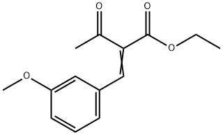 2-(3-Methoxybenzylidene)-3-oxobutyric acid ethyl ester Struktur