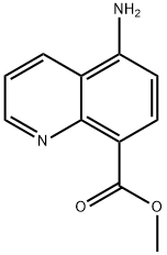 8-Quinolinecarboxylicacid,5-amino-,methylester(9CI) Struktur