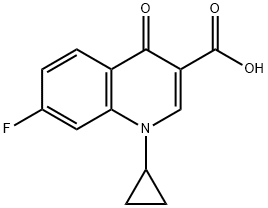 1-Cyclopropyl-7-fluoro-4-oxo-1,4-dihydroquinoline-3-carboxylic acid Struktur