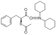 2(S)-ACETYLTHIO-BENZENEPROPANOIC ACID N-CYCLOHEXYLCYCLOHEXANAMINE Struktur