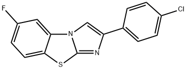 2-(4-CHLOROPHENYL)-6-FLUOROIMIDAZO[2,1-B]BENZOTHIAZOLE Struktur