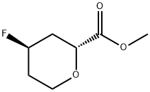 2H-Pyran-2-carboxylicacid,4-fluorotetrahydro-,methylester,trans-(9CI) Struktur