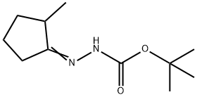 Hydrazinecarboxylic acid, (2-methylcyclopentylidene)-, 1,1-dimethylethyl ester Struktur