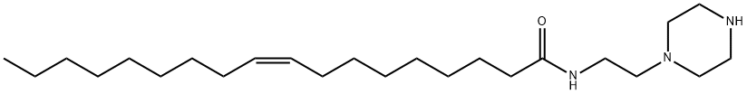 (Z)-N-[2-(1-piperazinyl)ethyl]-9-octadecenamide Struktur