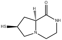 Pyrrolo[1,2-a]pyrazin-1(2H)-one, hexahydro-7-mercapto-, (7S-trans)- (9CI) Struktur