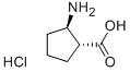 (1R,2R)-(-)-2-Amino-1-cyclopentanecarboxylic acid hydrochloride Struktur