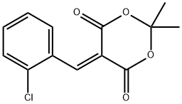 5-(2-Chlorobenzylidene)-2,2-dimethyl-1,3-dioxane-4,6-dione Struktur