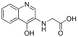 4-hydroxyquinoline-3-aminoacetic acid Struktur