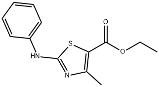 4-METHYL-2-PHENYLAMINO-THIAZOLE-5-CARBOXYLIC ACID ETHYL ESTER Struktur