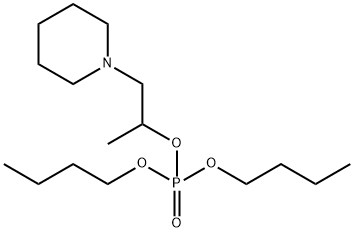 (2-Piperidino-1-methylethyl)dibutyl=phosphate Struktur