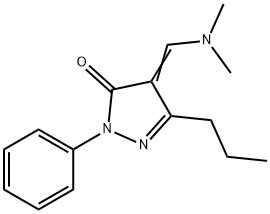 4-[(Dimethylamino)methylene]-1-phenyl-3-propyl-2-pyrazolin-5-one Struktur