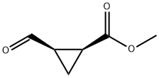 Cyclopropanecarboxylic acid, 2-formyl-, methyl ester, (1S,2R)- (9CI) Struktur