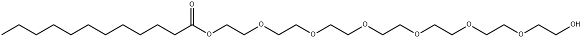 20-hydroxy-3,6,9,12,15,18-hexaoxaicos-1-yl laurate  Struktur