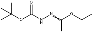 Hydrazinecarboxylic acid, (1-ethoxyethylidene)-, 1,1-dimethylethyl ester (9CI) Struktur