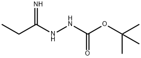 Hydrazinecarboxylic acid, 2-(1-iminopropyl)-, 1,1-dimethylethyl ester (9CI) Struktur