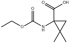 Cyclopropanecarboxylic acid, 1-[(ethoxycarbonyl)amino]-2,2-dimethyl- (9CI) Struktur