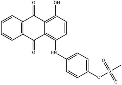 1-hydroxy-4-[[4-[(methylsulphonyl)oxy]phenyl]amino]anthraquinone  Struktur