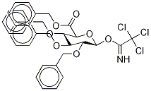 2,3,4-Tri-O-benzyl-β-D-glucopyranosiduronic Acid Benzyl Ester, Trichloroacetimidate Struktur