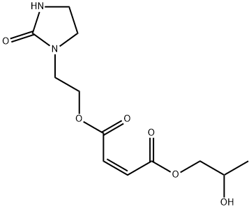 Maleic acid 1-(2-hydroxypropyl)4-[2-(2-oxo-1-imidazolidinyl)ethyl] ester Struktur