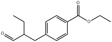 Benzoic acid, 4-(2-formylbutyl)-, ethyl ester (9CI) Struktur