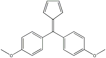 6,6-Bis(p-methoxyphenyl)fulvene Struktur