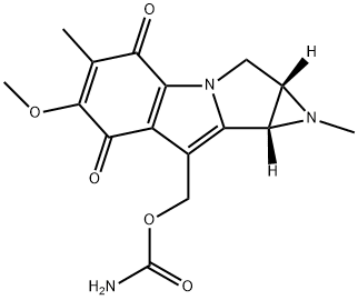 8-(Aminocarbonyloxymethyl)-1,1a,2,8b-tetrahydro-6-methoxy-1,5-dimethylazirino[2',3':3,4]pyrrolo[1,2-a]indole-4,7-dione Struktur