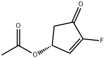 2-Cyclopenten-1-one,4-(acetyloxy)-2-fluoro-,(R)-(9CI) Struktur