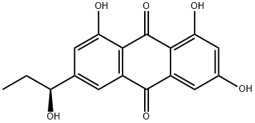 1,3,8-Trihydroxy-6-[(S)-1-hydroxypropyl]-9,10-anthracenedione Struktur