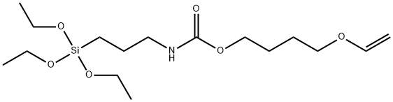 O-((VINYLOXYBUTYL)-N-TRIETHOXYSILYLPROPYL)URETHANE Struktur