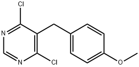 4,6-DICHLORO-5-(4-METHOXYBENZYL)PYRIMIDINE Struktur