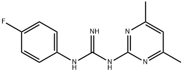 1-(4,6-Dimethyl-2-pyrimidinyl)-3-(p-fluorophenyl)guanidine Struktur