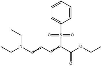 5-Diethylamino-2-phenylsulfonyl-2,4-pentadienoic acid ethyl ester Struktur