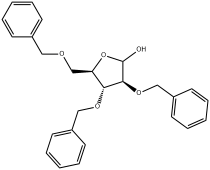 2,3,5-tri-O-benzyl-D-arabinofuranose Struktur